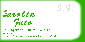 sarolta futo business card